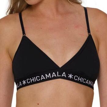 Chicamala Women Triangle Top Solid Black