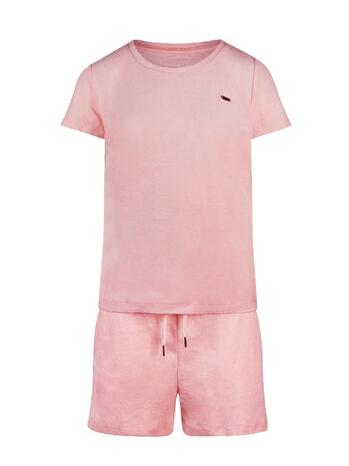Charlie Choe Fresh Summer Nights Women Velours Short Set Light Pink