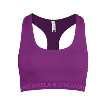 Chicamala Girls Racer Back Solid Purple