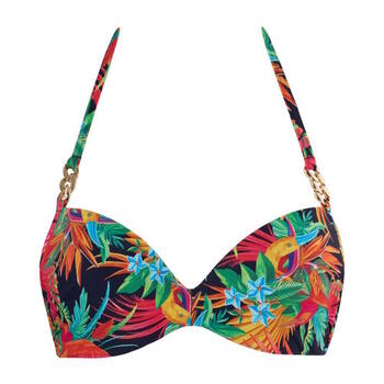 MARLIES DEKKERS SAMPLE HULA HAKA Push Up  Bikini Top Rain Forest and Gold