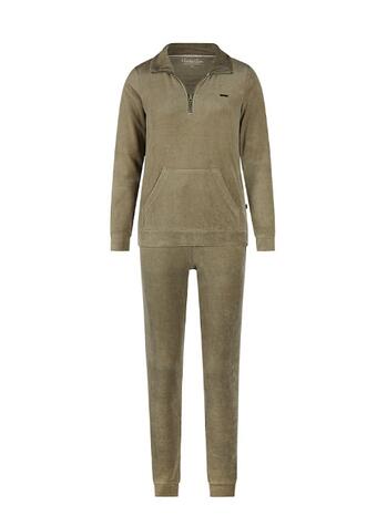 Charlie Choe Lovely Nights Women Velours Set Faded Green