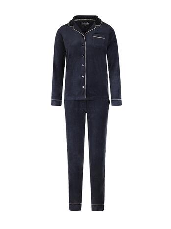 Charlie Choe Cozy Days Women Velours Set Navy