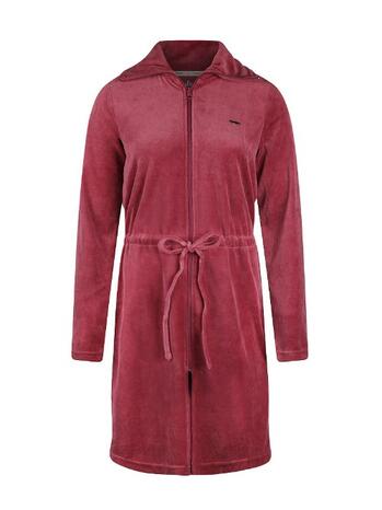 Charlie Choe Cozy Days Women Velours Bathrobe Cassis