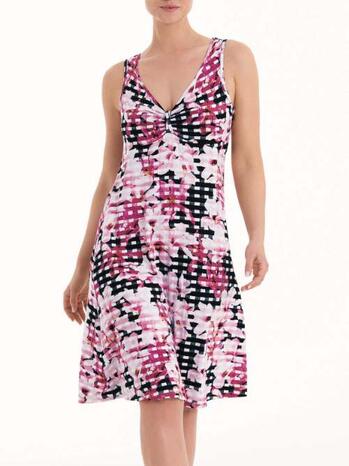 Anita Badmode Mala Jurk Zwart-wit