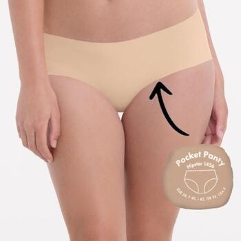 Anita Pocket Panty Hipster clean cut Deep Sand