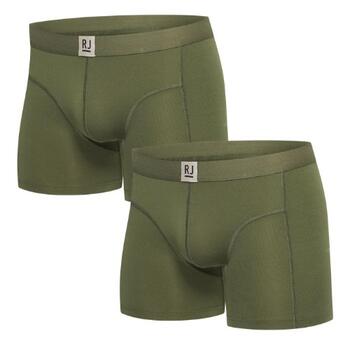RJ Bodywear Men Pure Color Jort Short met lange pijpjes Dark Green