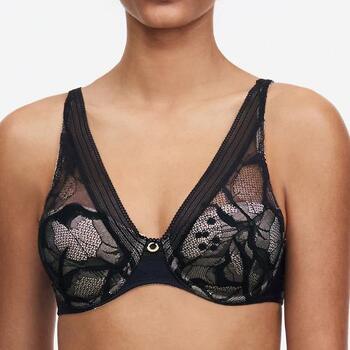 Chantelle True Lace Plunge Spacer Bra Zwart