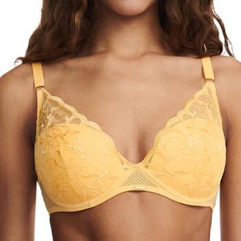 Chantelle Fleurs Plunge t-shirt bra Zonnig Geel
