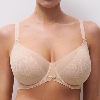 Chantelle Pure Lace Covering molded bra Goudkleurig Beige