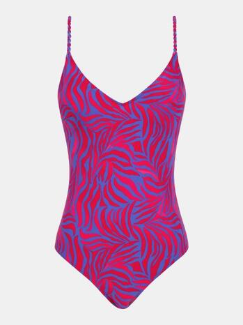 Femilet Badmode Tidra Wirefree plunge T-shirt swimsuit Berry jungle