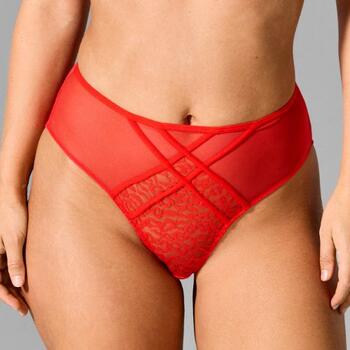 Sapph Charlotte High Waist High Leg Brief Red