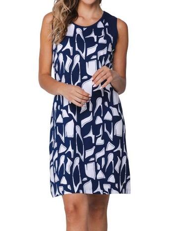 Pastunette Dames Nightdress sleeveless (95 cm) Dark Blue