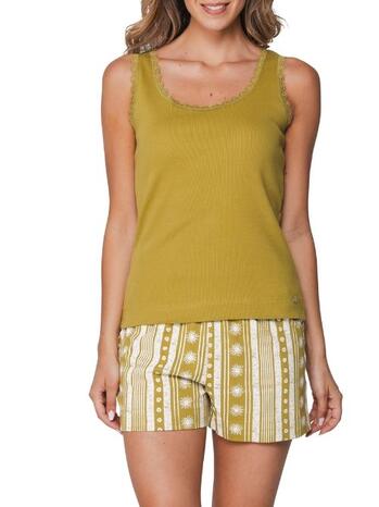 Rebelle Dames Shortama sleeveless Green