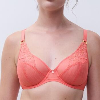 Chantelle Cabaret Sauvage Covering underwired bra Coral