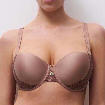 Chantelle Vibe Half-cup memory bra Cinnamon lurex