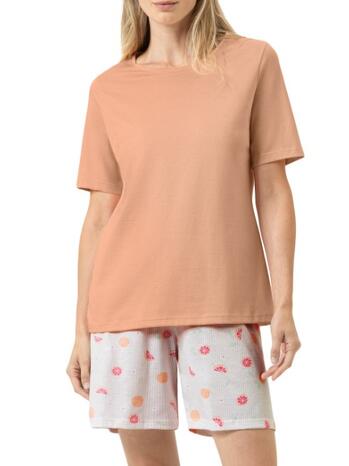 Mey Nachtmode Grapefruit Bliss pyjama short pant, short sleeve pink parfait