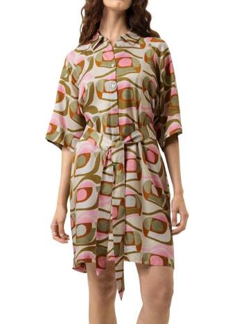 Mey Nachtmode Nostalgic Geo sleepshirt short sleeve almond milk