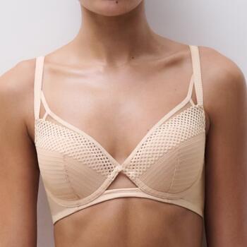 Chantelle Pulp Play Plunge T-shirt bra Goudkleurig Beige