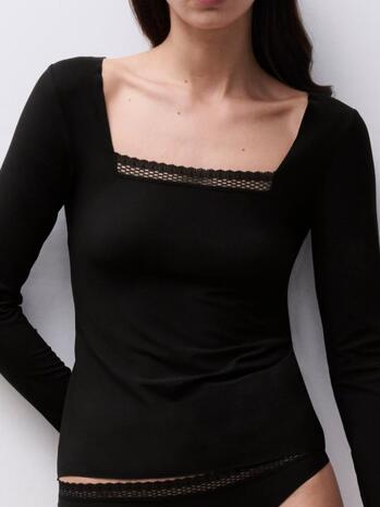 Chantelle Cozy Chic Long sleeves top Zwart