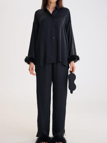 Lisca Passion Pyjama Met Shirt En Broek Black