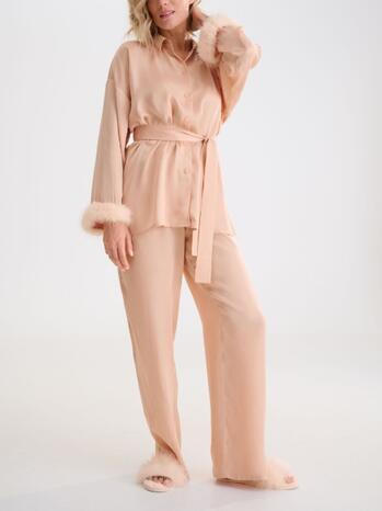 Lisca Passion Pyjama Met Shirt En Broek Rose Gold