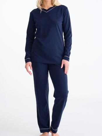 Lisca Nachtmode Tara Pyjama Met Shirt En Broek Midnight Blue