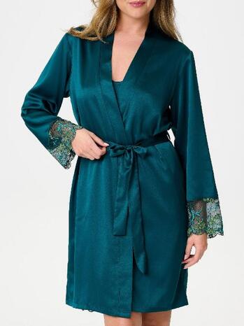 LingaDore Night 8502 Kimono Pine Green