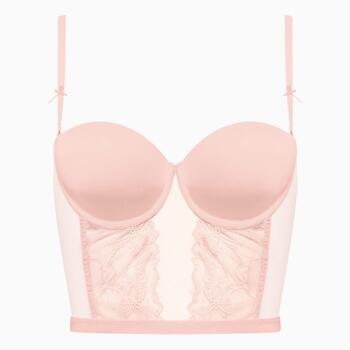 Lisca Sugarlace Bustier With Foam Cups Pink Mist