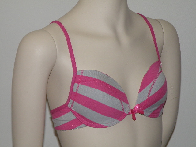 Boobs & Bloomers Summer Stripes pink/grey girls bra