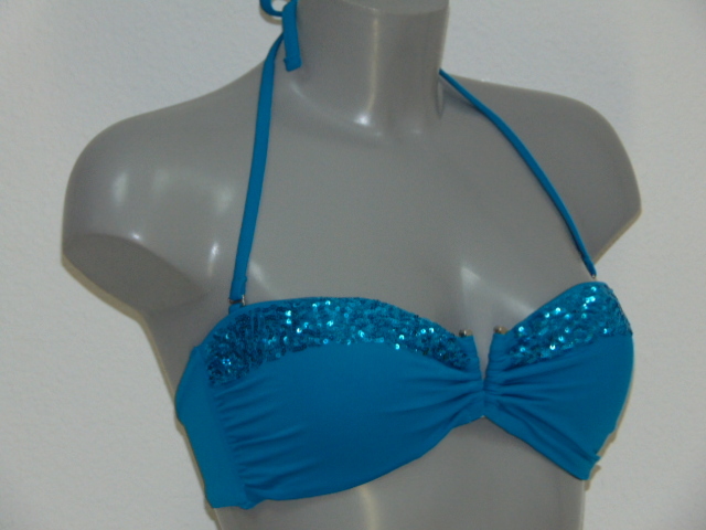 Sapph Swimwear Princess Flash aqua soft-cup bikini bra
