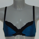 After Eden Dotted blue/black soft-cup bra