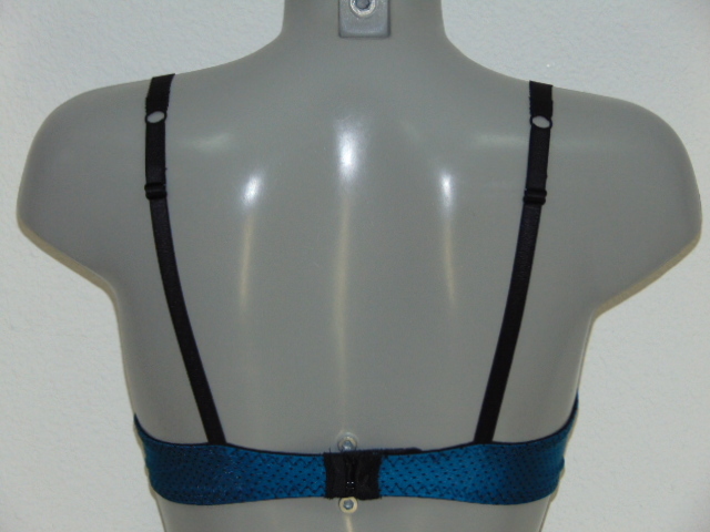 After Eden Dotted blue/black non-padded bra