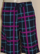 Shiwi Men's Plaid navy blue swimshort