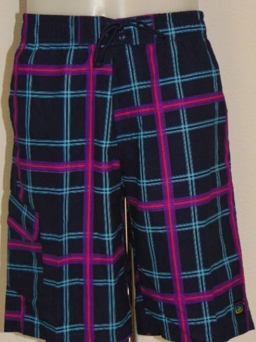 Shiwi Men's Plaid navy blue swimshort