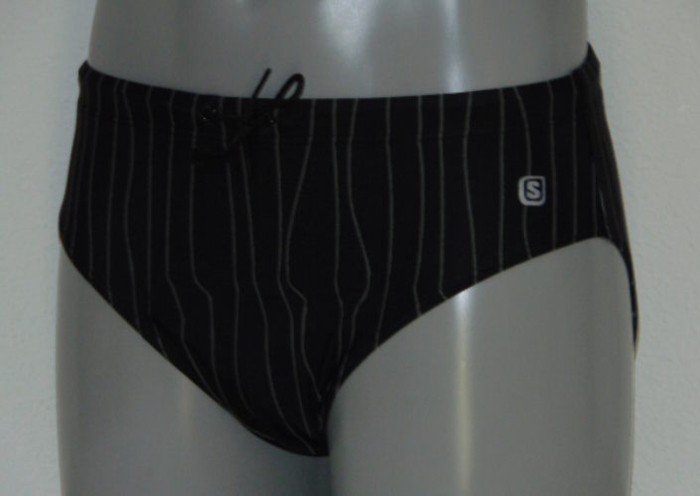 Shiwi Men's pinstripe black swim brief