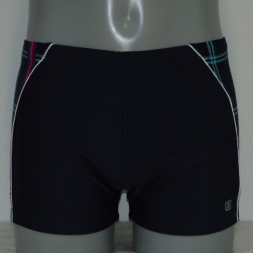 Shiwi Men's Plaid navy/pink swim boxer