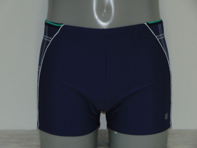 Shiwi Men's Plaid jeans blue swim boxer