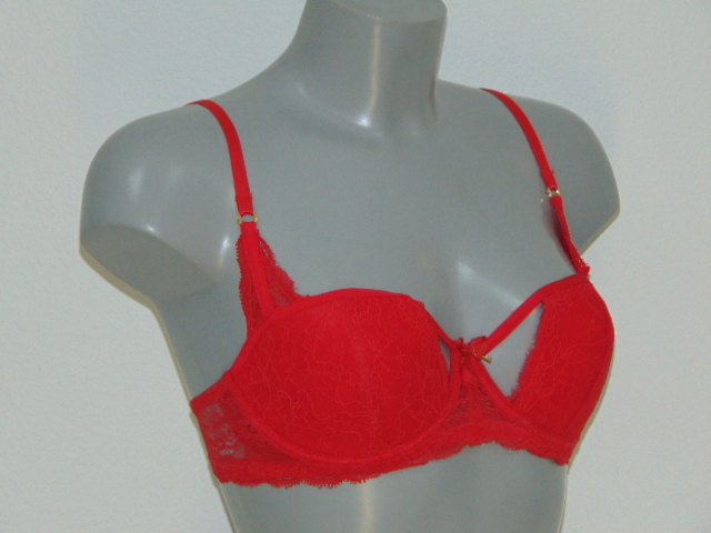 Sapph Katy red padded bra