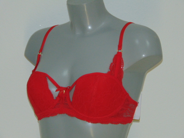 Sapph Katy red padded bra