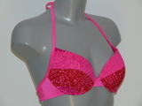 Sapph Beach Bonaire pink/red padded bikini bra
