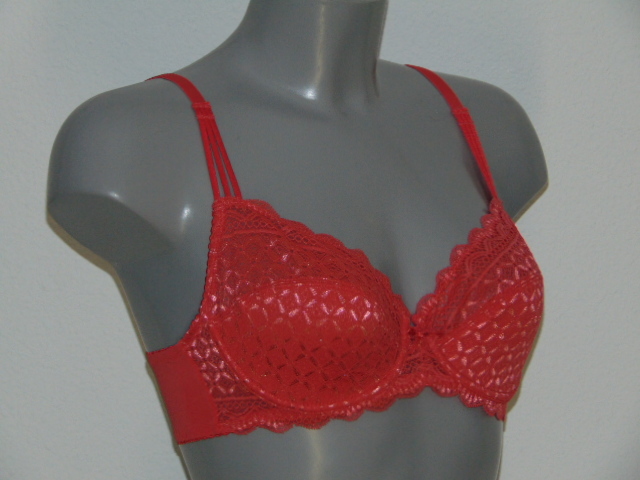 Guy de France Muriel coral non-padded bra