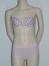 Boobs & Bloomers Dot in the Dot white/pink girls bra