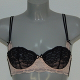 Sapph Giselle black/peach non-padded bra