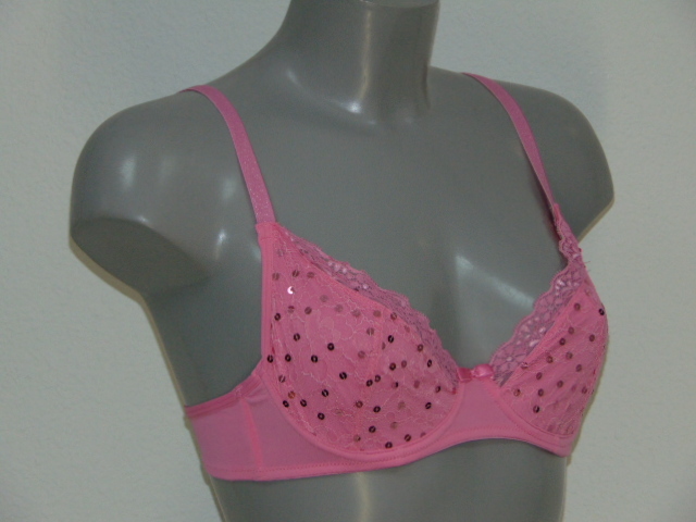 Sapph sample Sparkle pink non-padded bra