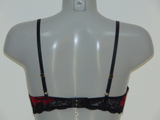 Sapph Alexandra red/black non-padded bra