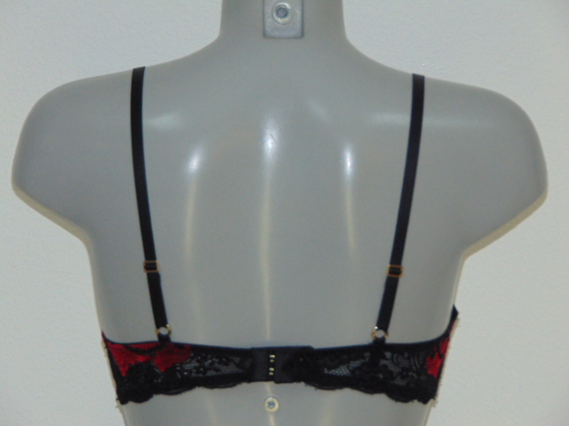 Sapph Alexandra red/black non-padded bra