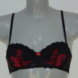 Sapph Alexandra red/black push up bra