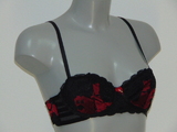Sapph Alexandra red/black push up bra