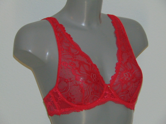 Sapph Lois red non-padded bra