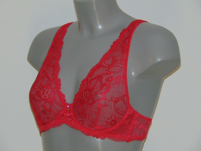 Sapph Lois red non-padded bra